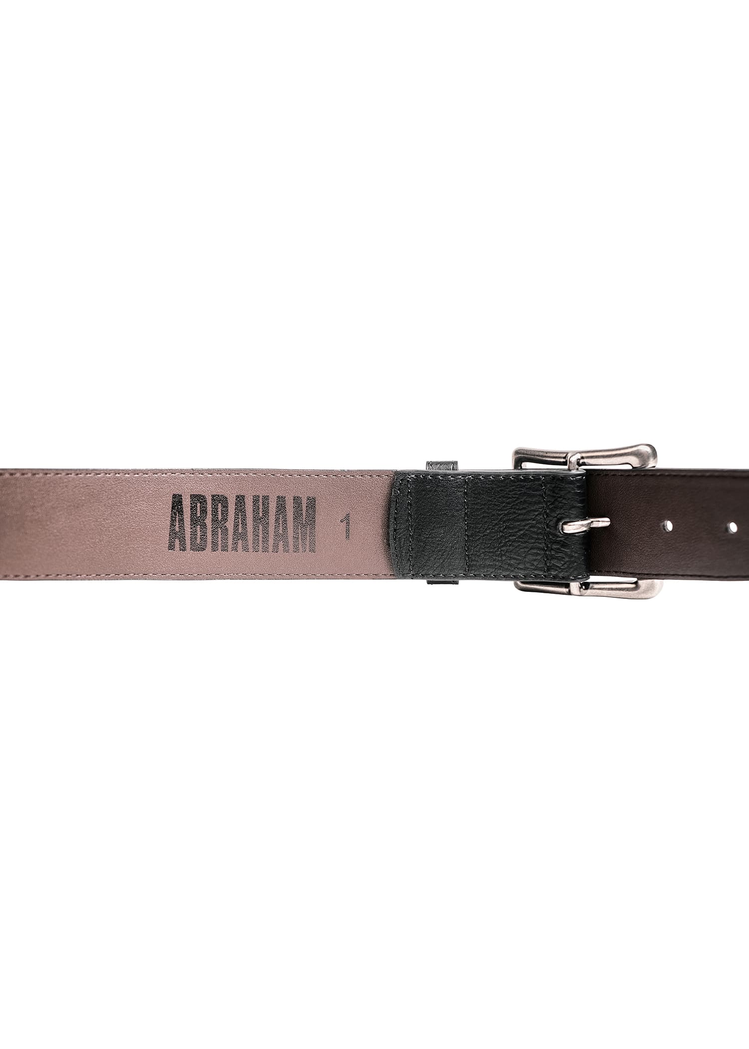 Cracked Leather Belt in Onyx - Image 3