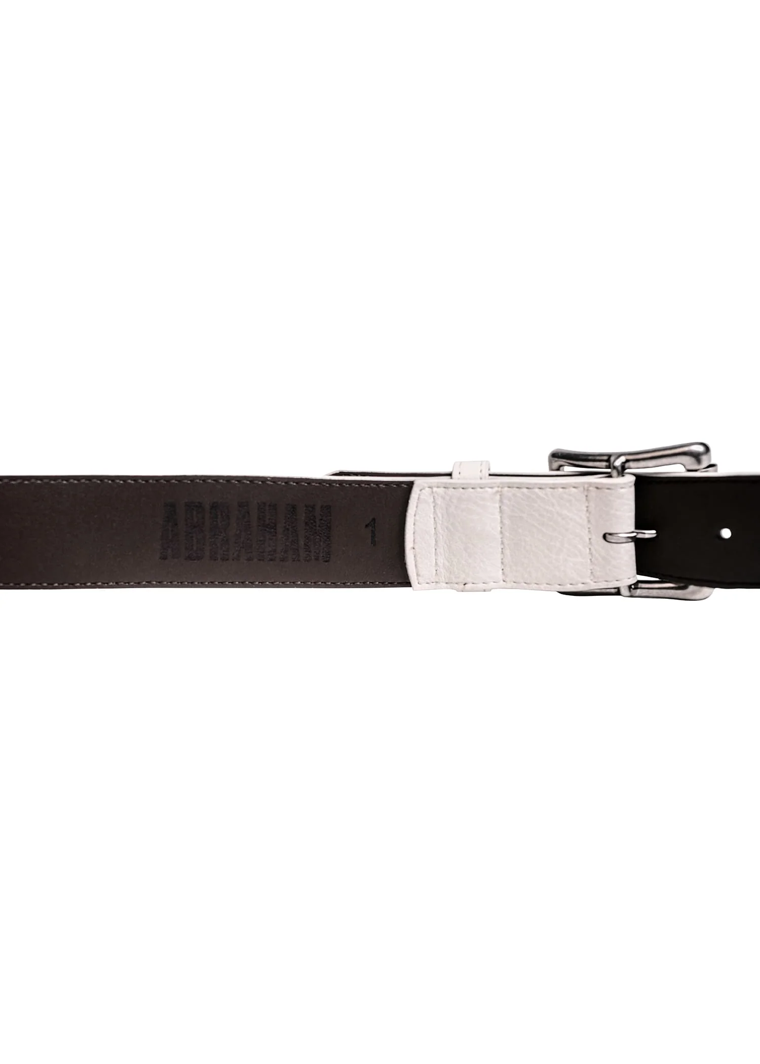 Cracked Leather Belt in Stone - Image 3