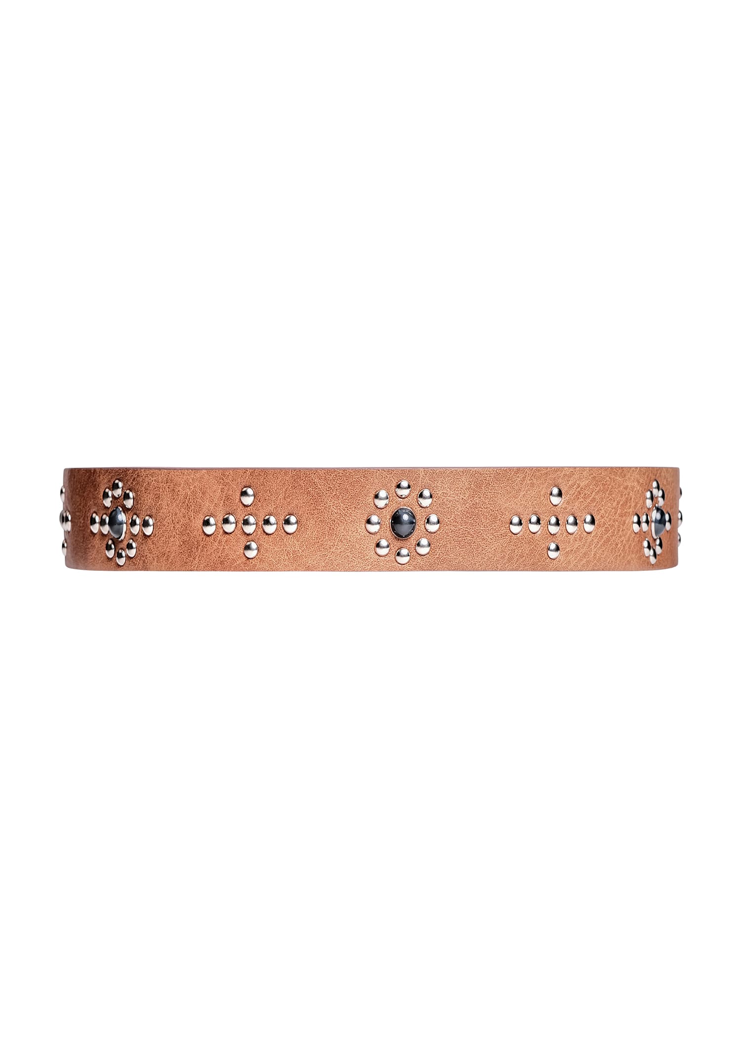 Extended Stud Belt in Saddle Brown - Image 3
