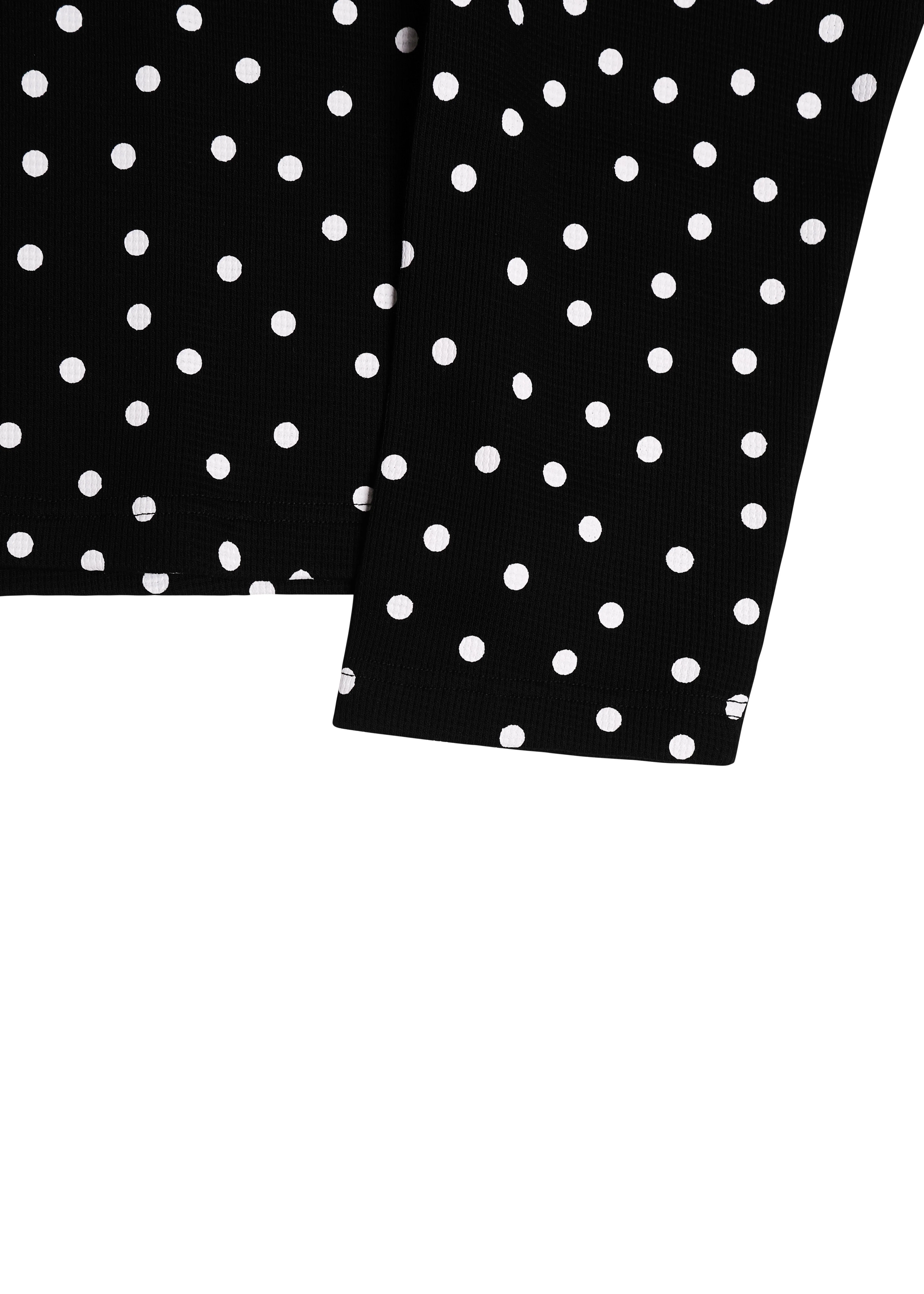 Scattered Polka Dot Waffle in Black - Image 4