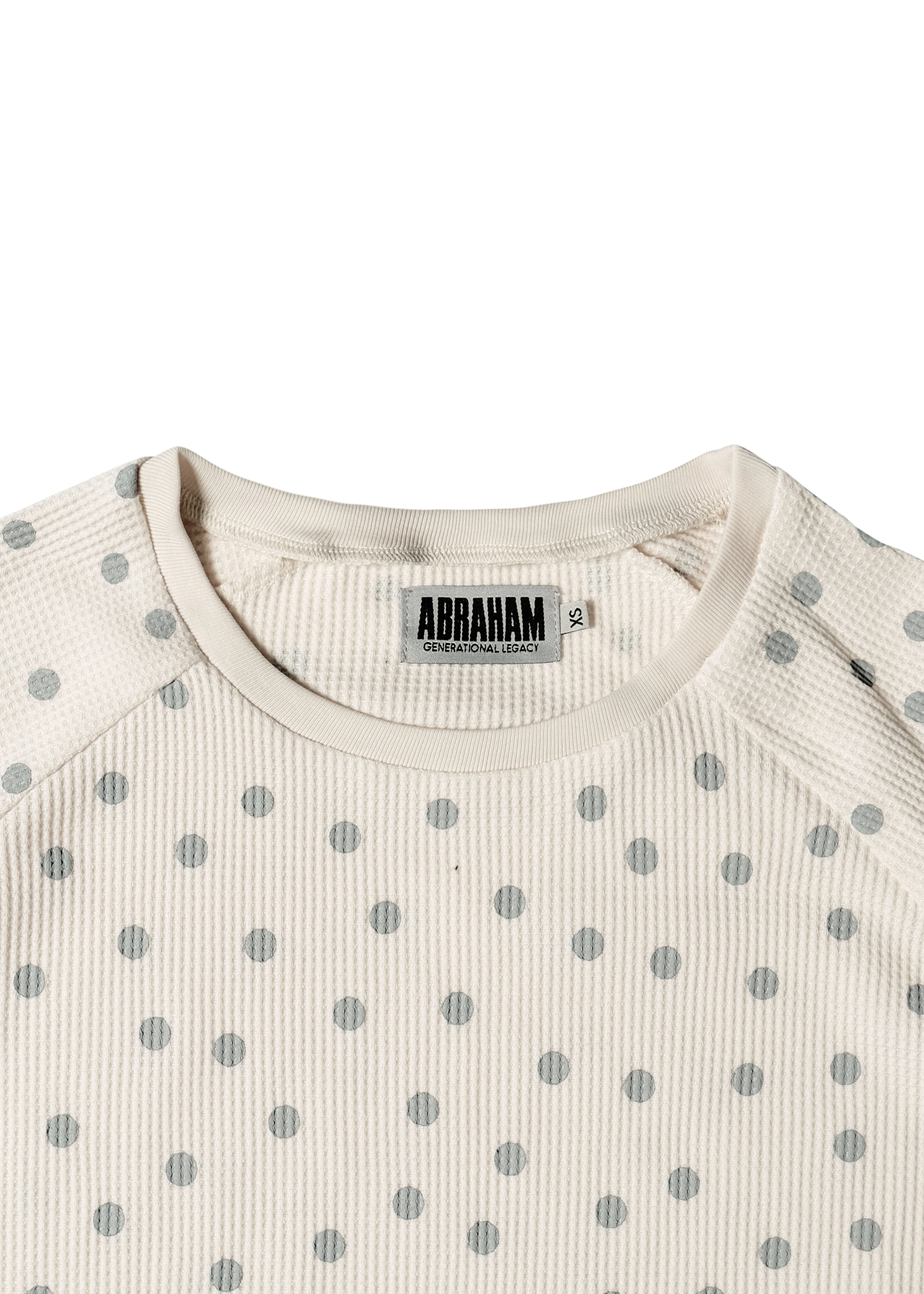 Scattered Polka Dot Waffle in Bone - Image 3