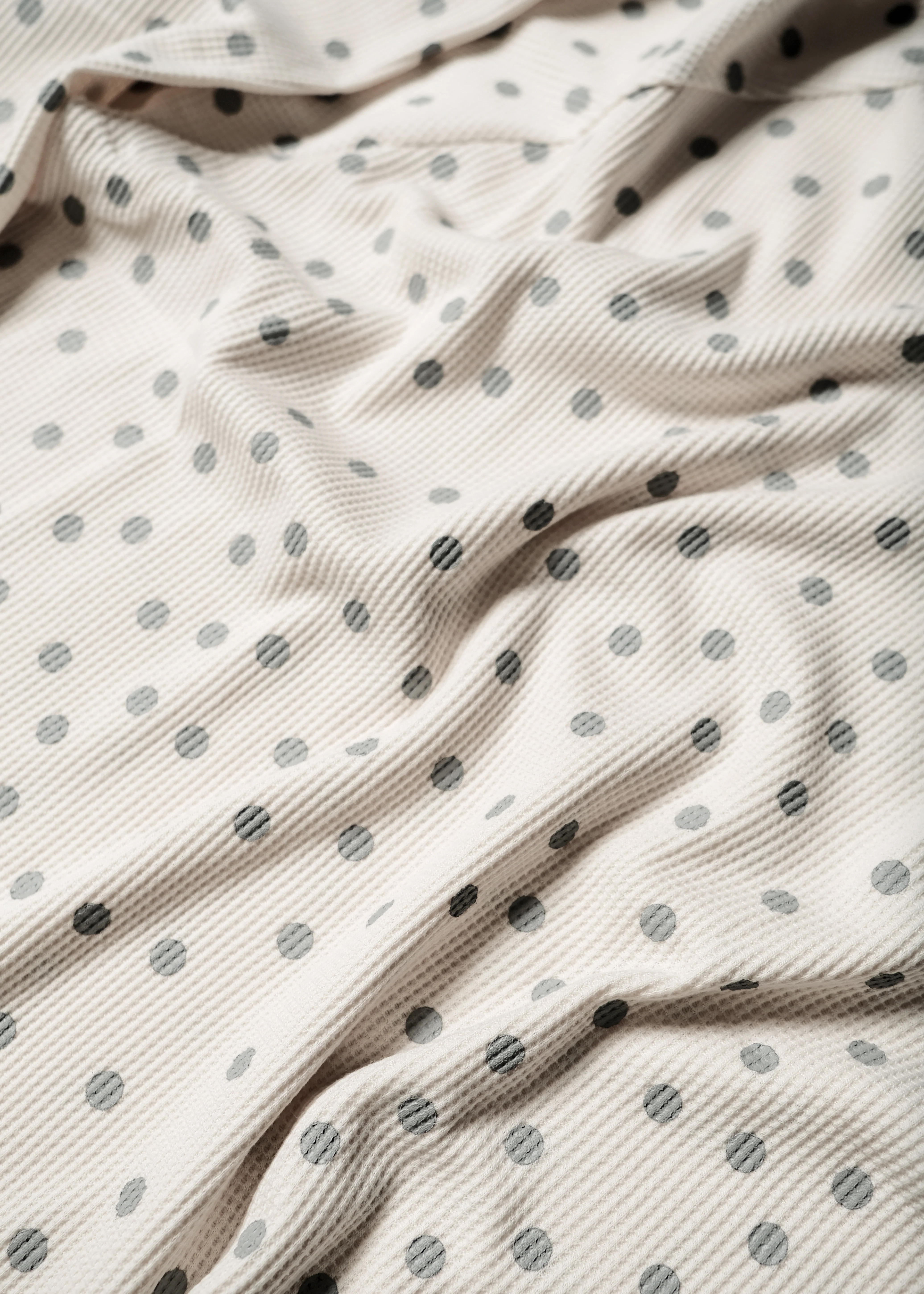 Scattered Polka Dot Waffle in Bone - Image 4
