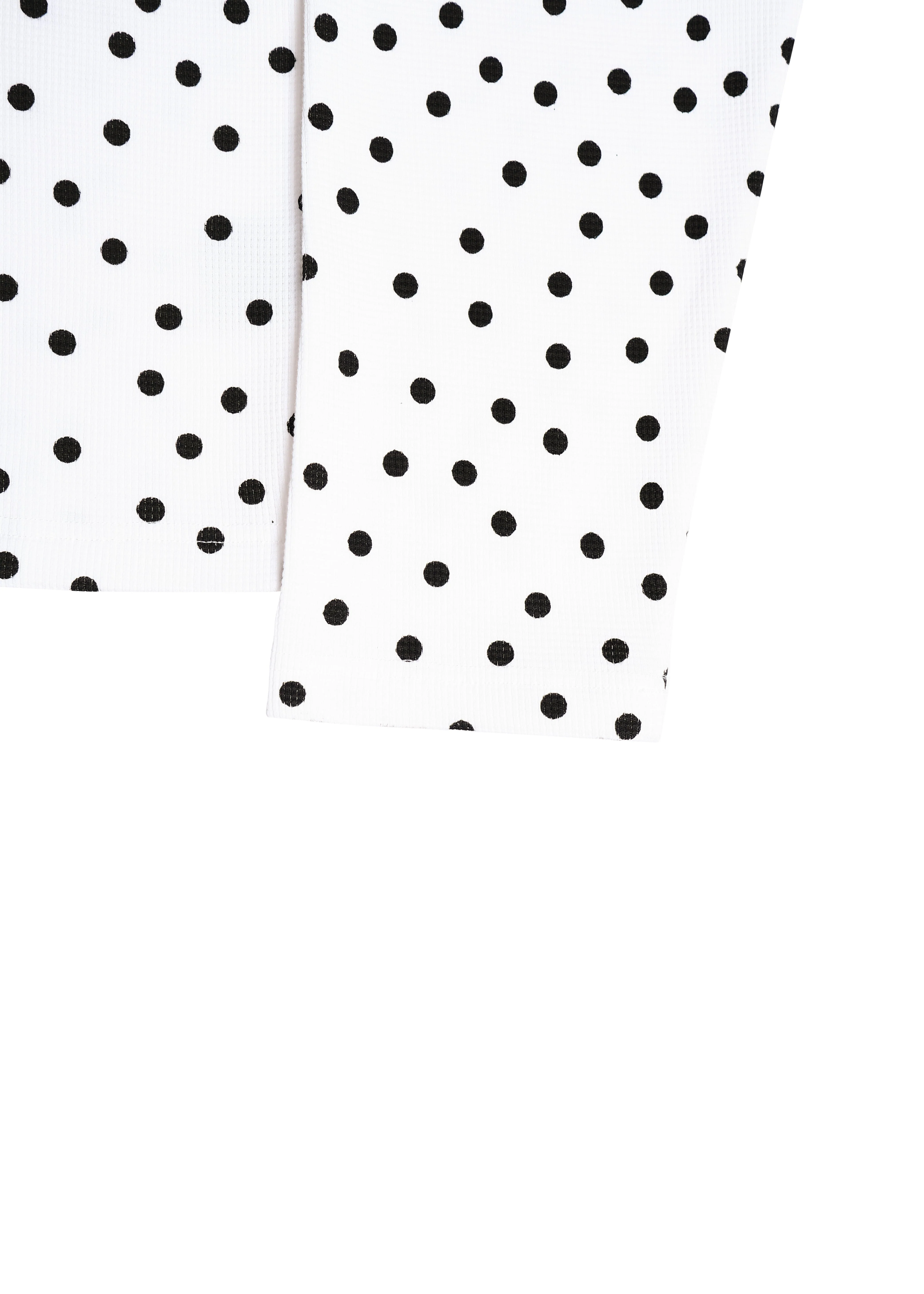 Scattered Polka Dot Waffle in White - Image 4