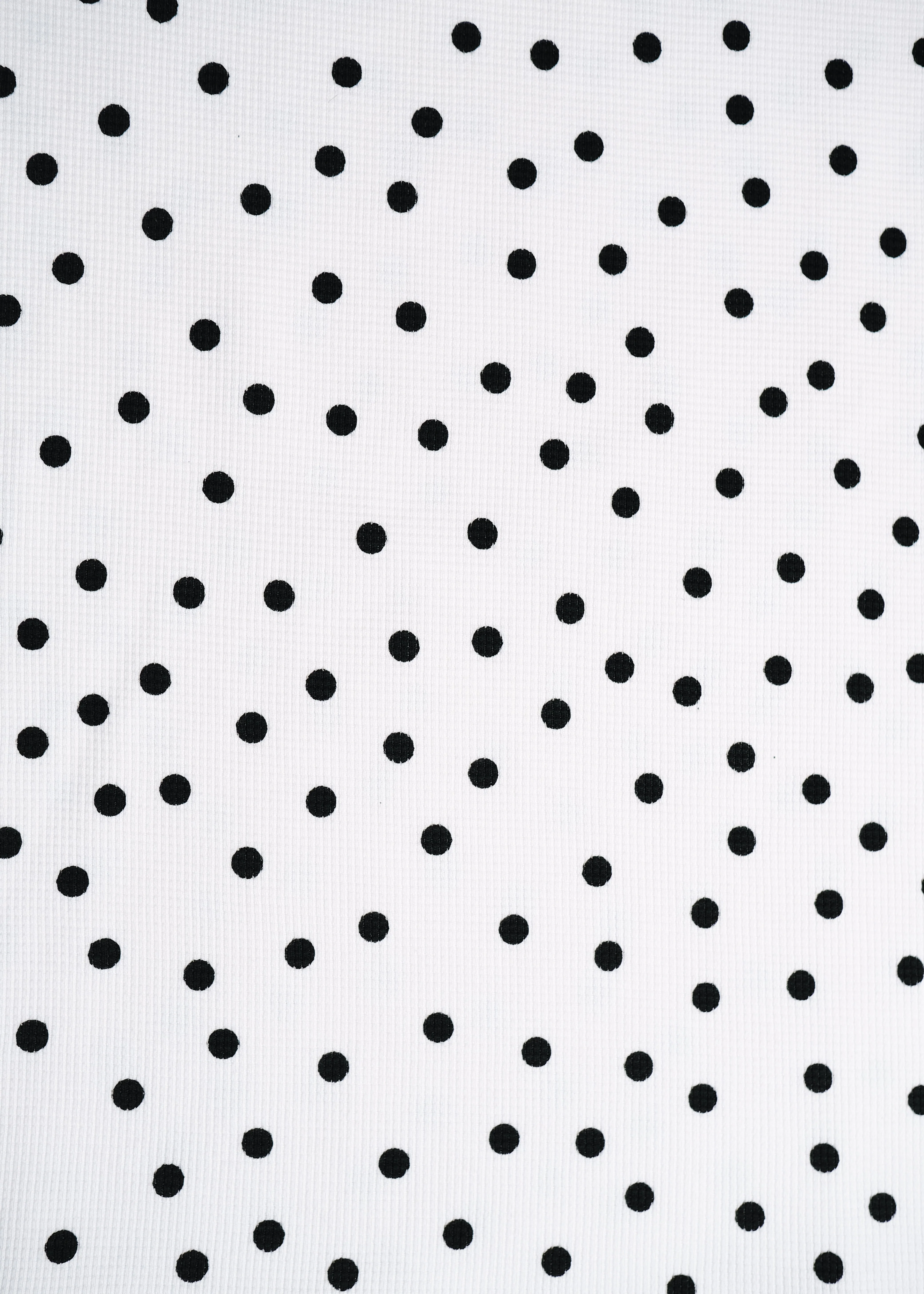 Scattered Polka Dot Waffle in White - Image 5