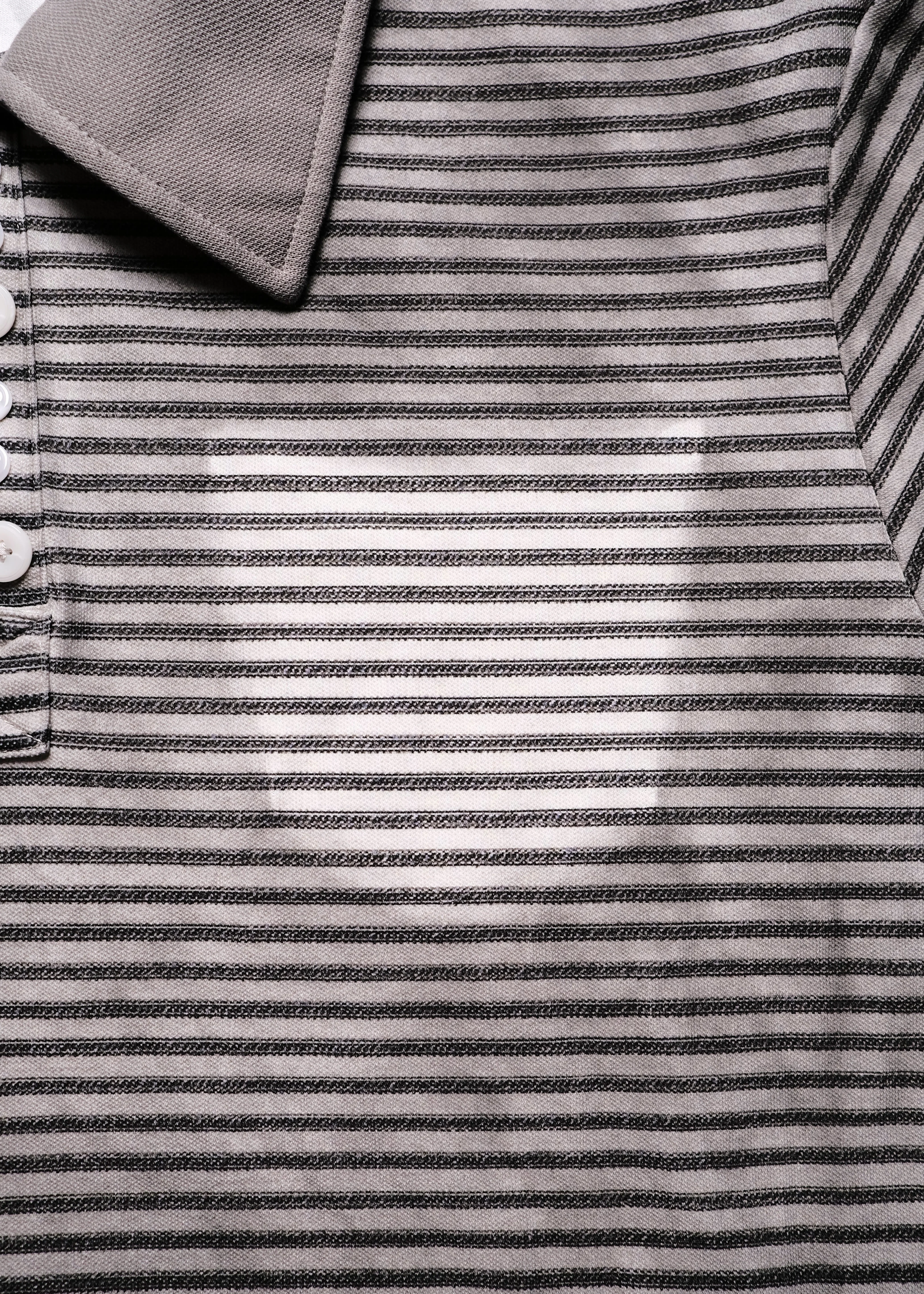 Scattered Stripe Polo in Grey - Image 6