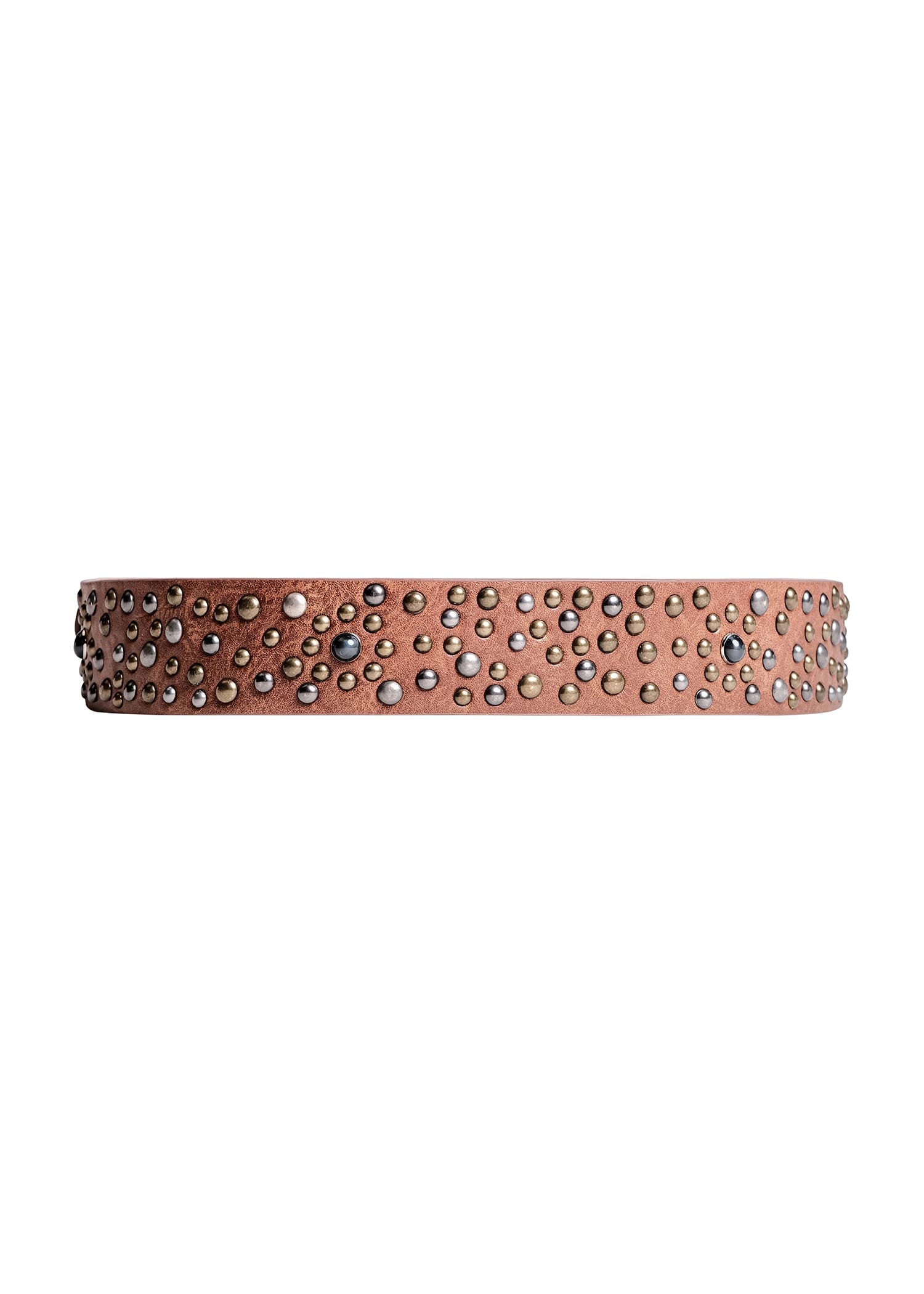 Scattered Stud Belt in Saddle Brown - Image 3