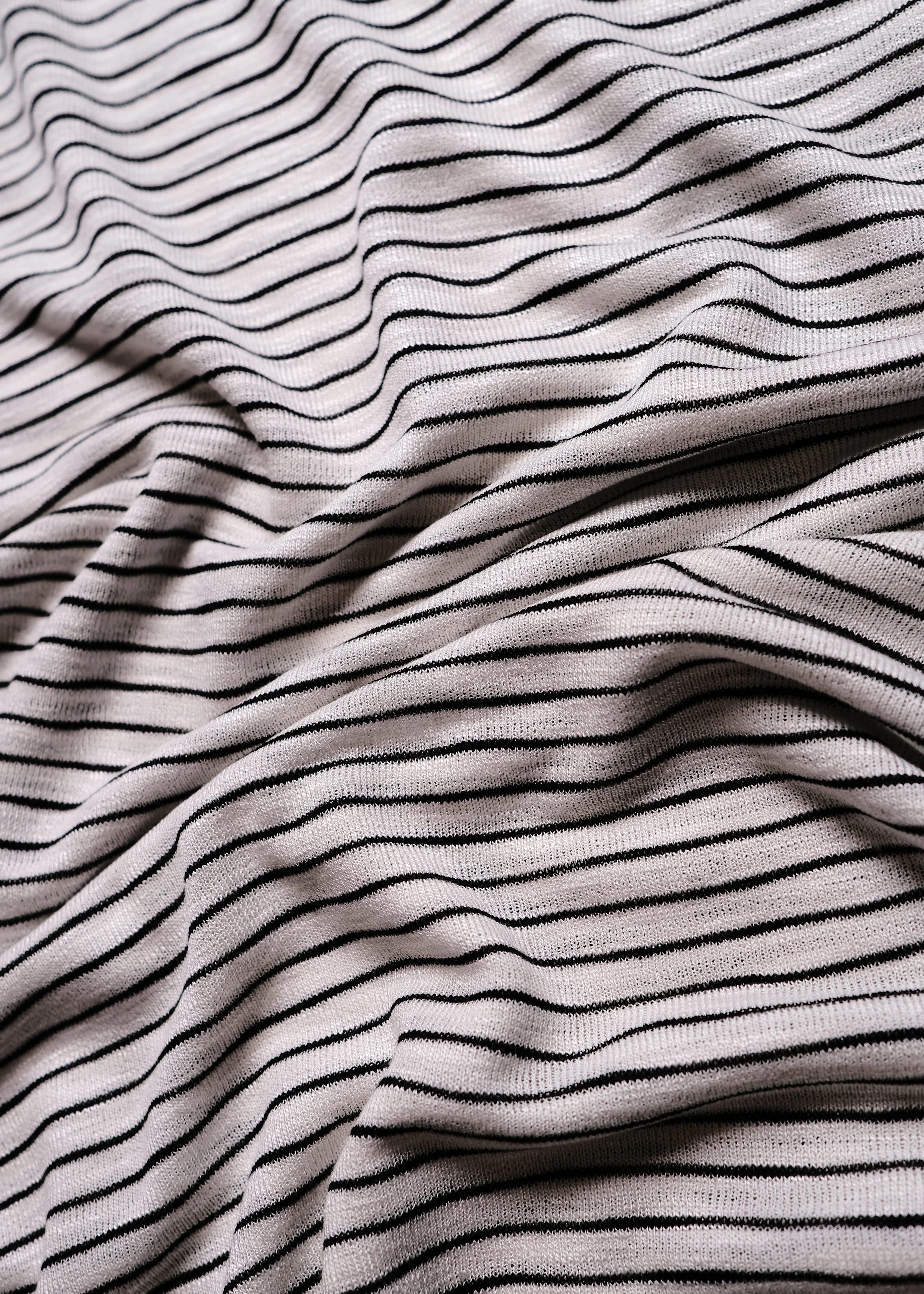 Striped Slub LS In Grey - Image 3