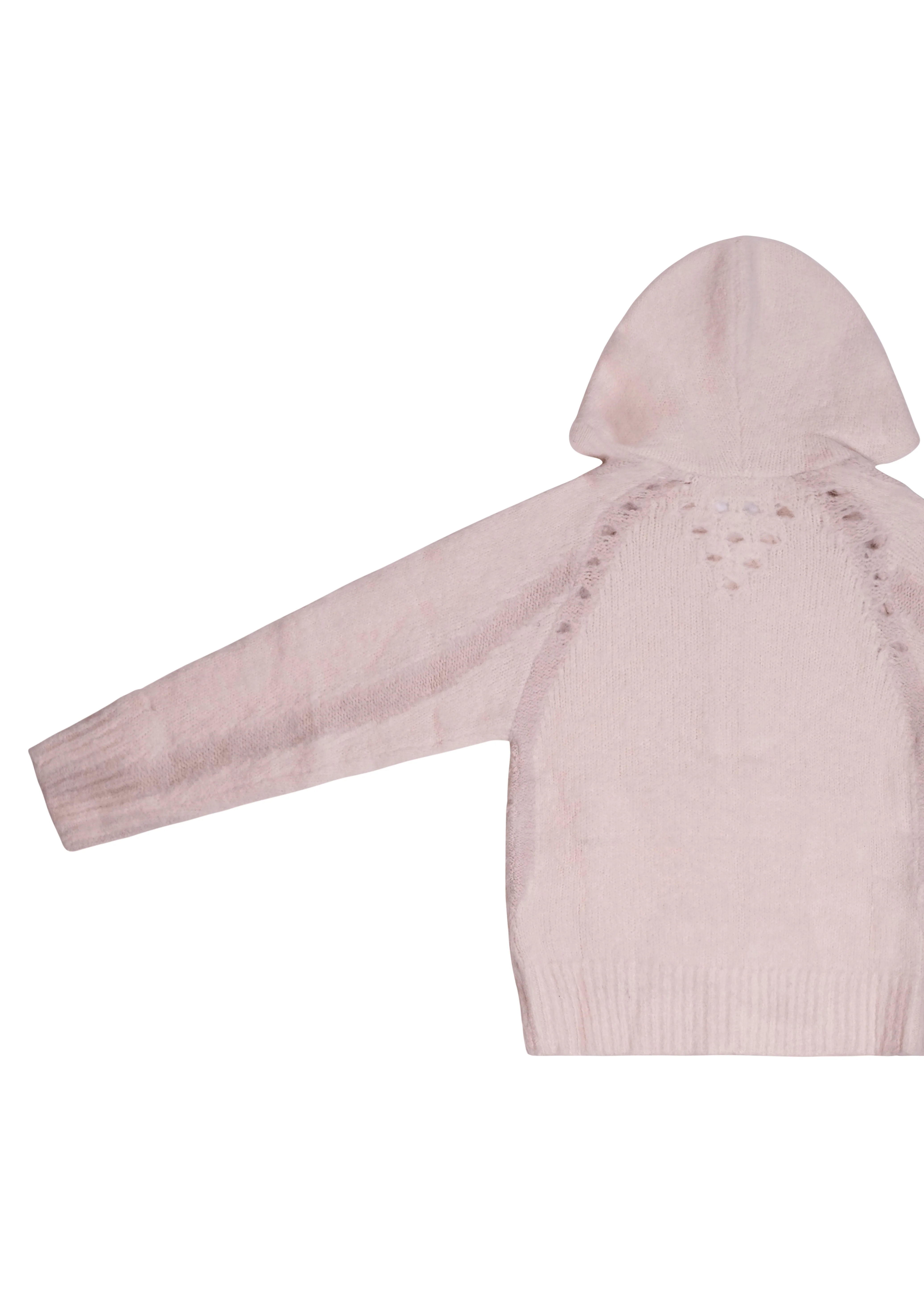Ventilation Knit Hoodie in Bone - Image 3